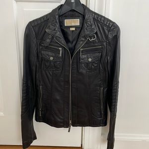 Michael Kors Black Leather Jacket - XS